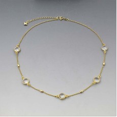 Crystal Necklace in Gold Vermeil