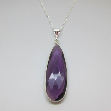 Amethyst  and Sterling Silver Necklace