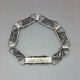 C A Christensen Denmark Silver Flower Bracelet