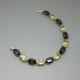 Elegant Citrine and Smokey Topaz Sterling Silver Bracelet