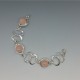 PERLI Rose Quartz and 800 Silver Bracelet