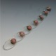 NE FROM Rhodochrosite and Silver Disc Bracelet