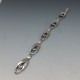 Sten and Laine Oval Silver Links and Rock Crystal Bracelet
