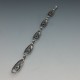 Sten and Laine Oval Silver Links and Rock Crystal Bracelet