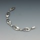 Sten and Laine Oval Silver Links and Rock Crystal Bracelet