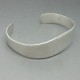 Solid Sterling Silver Hallmarked Bangle with Textured Finish