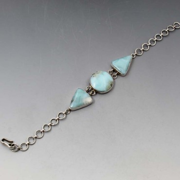 Larimar and Sterling Silver Bracelet