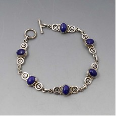 Lapis Lazuli and Sterling Silver Bracelet