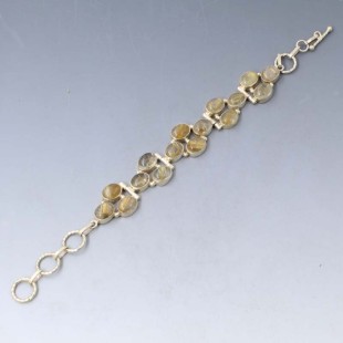 Rutilated Quartz Silver Bracelet