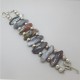 Agate and Sterling Silver Chunky Bracelet