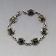 Labradorite Art Deco Style Silver Bracelet