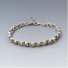 Citrine Gemstone and Sterling Silver Bracelet