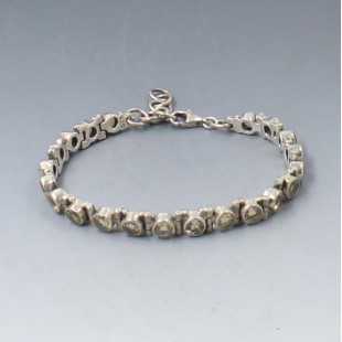 Citrine Gemstone and Sterling Silver Bracelet