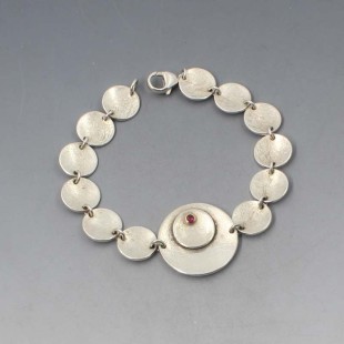 W & GS London Modernist Silver Bracelet