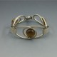 Tigers Eye and 835 Silver Ovals Bracelet