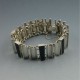 Black Onyx and Sterling Silver Art Deco  Bracelet