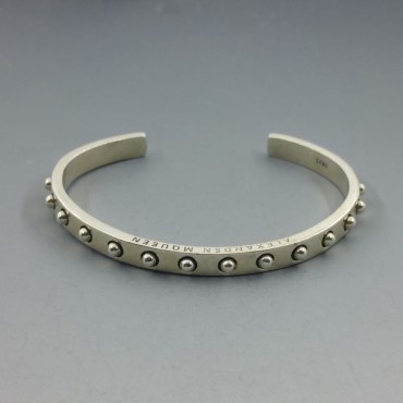 Alexander McQueen Sterling Silver Studded Bracelet