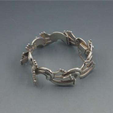 Margot De Taxco Sterling Silver Bracelet