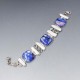  Biwa Pearl, Aquamarine and Venetian Glass Bracelet