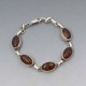 Amber Eclipse and Sterling Silver Bracelet