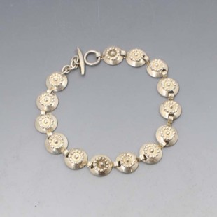 Herman Siersbol Sterling Silver Flower Bracelet