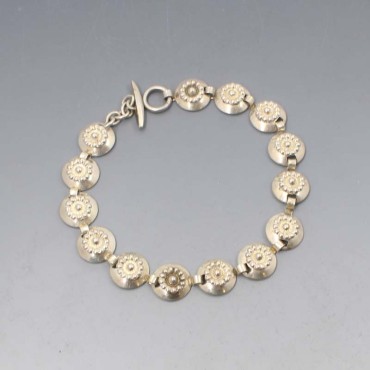 Herman Siersbol Sterling Silver Flower Bracelet