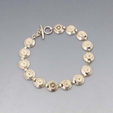 Herman Siersbol Sterling Silver Flower Bracelet