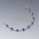 Round Lapis Lazuli and Silver Bracelet