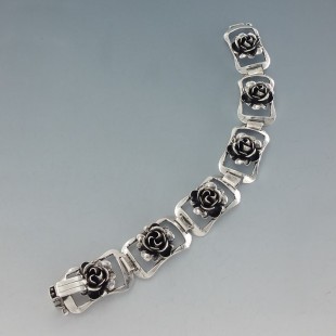  Sterling Silver Roses Bracelet