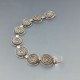 1970s Modernist 835 Silver Disc Bracelet