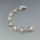 1970s Modernist 835 Silver Disc Bracelet