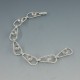 Rock Crystal and Textured Sterling Silver Modernist Bracelet