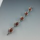 PERLI Germany Textured Silver and Amber Bracelet