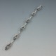 Sten and Laine Silver Oval Links and Rock Crystal Bracelet