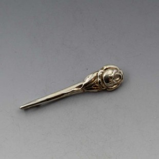 Danish 830 Silver Rose Brooch