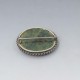 Moss Agate and Sterling Silver Brooch