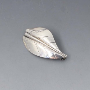 Herman Siersbol Silver Leaf Brooch