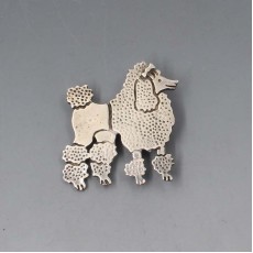 Jane Watling Silver Poodle Brooch