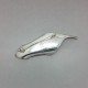 Danish Silver Anton Michelsen Vintage Rougie 1950's Modernist Silver Curled Leaf Brooch