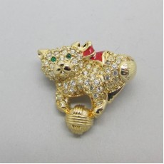 Swarovski Savvy Diamante Crystal Cat Brooch