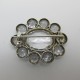 Vintage Crystal and Silver Flower Brooch