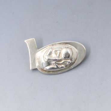 Abstract CLC 1994 Silver Brooch