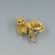 Sphinx Gold Panther Brooch