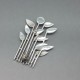 Beautiful Modernist Silver and Garnet Flower Brooch