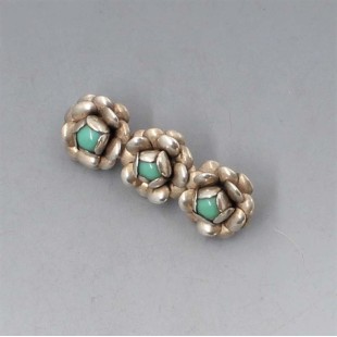 Amazonite Silver Mexico Brooch