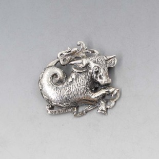 Guglielmo Cini Taurus Zodiac Brooch