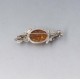 Amber and Silver Arts and Crafts Brooch