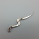 Modernist Silver Abstract Wavy Brooch
