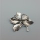  Anton Michelsen by Gertrude Rougie Silver Modernist Flower Brooch
