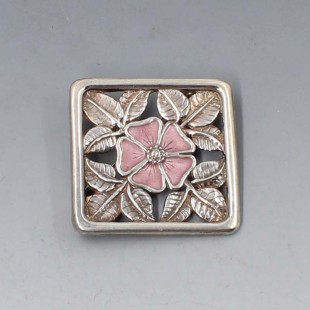 Tony Michael Holland Enamel and Silver Brooch 